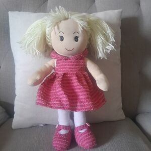 Adorable Pink Plush Doll